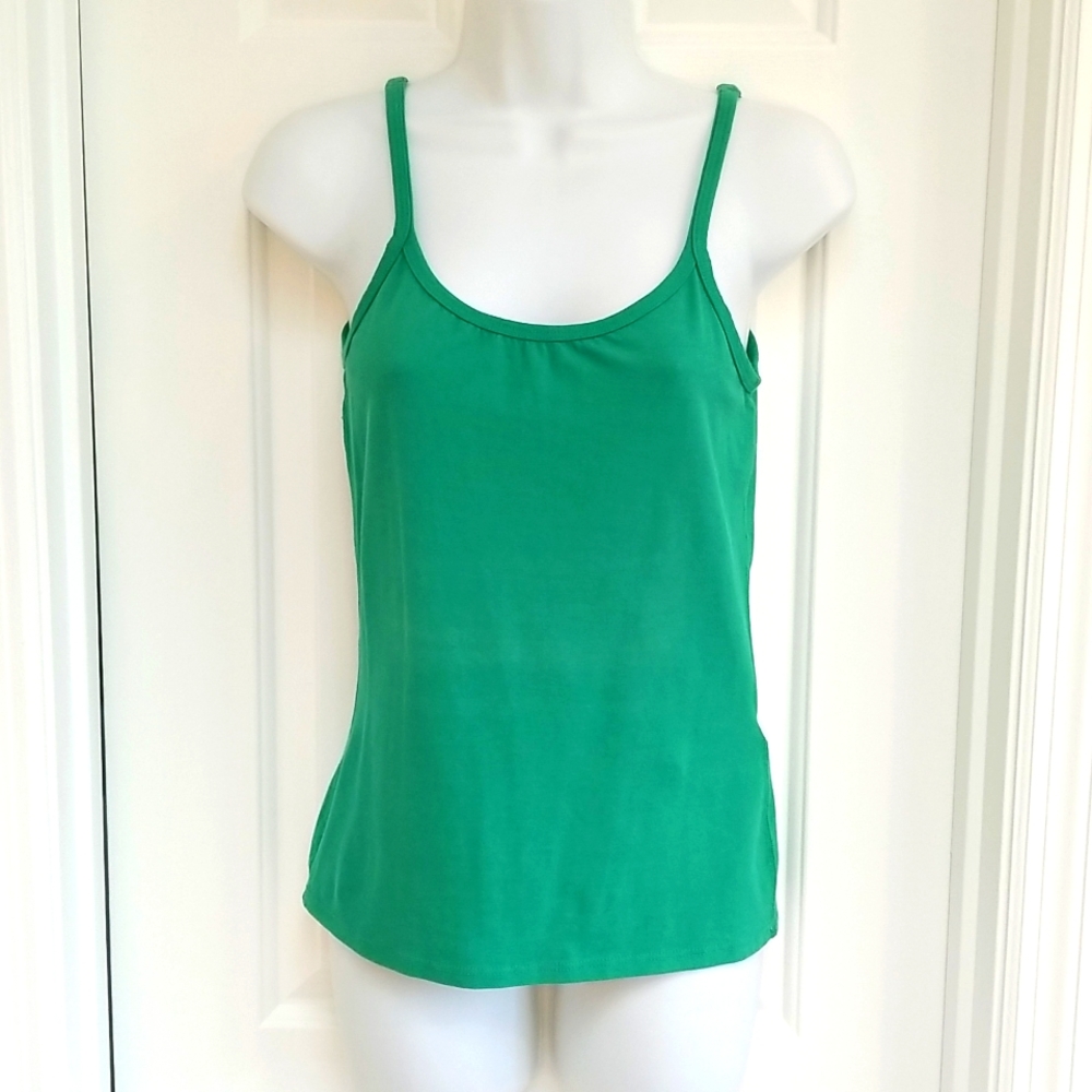 3 DOT Kelly Green Tank Top Large NWOT